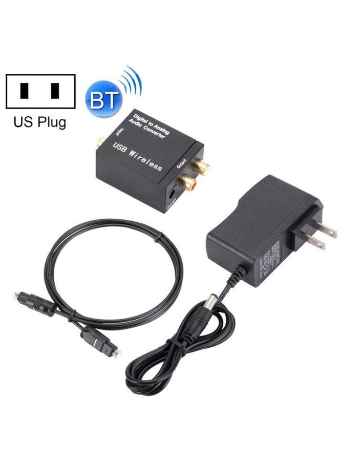 BURAQ YP028 Bluetooth Digital To Analog Audio Converter, Specification: Host+US Plug Power Adapter+Fiber Optic Cable  - Image 1