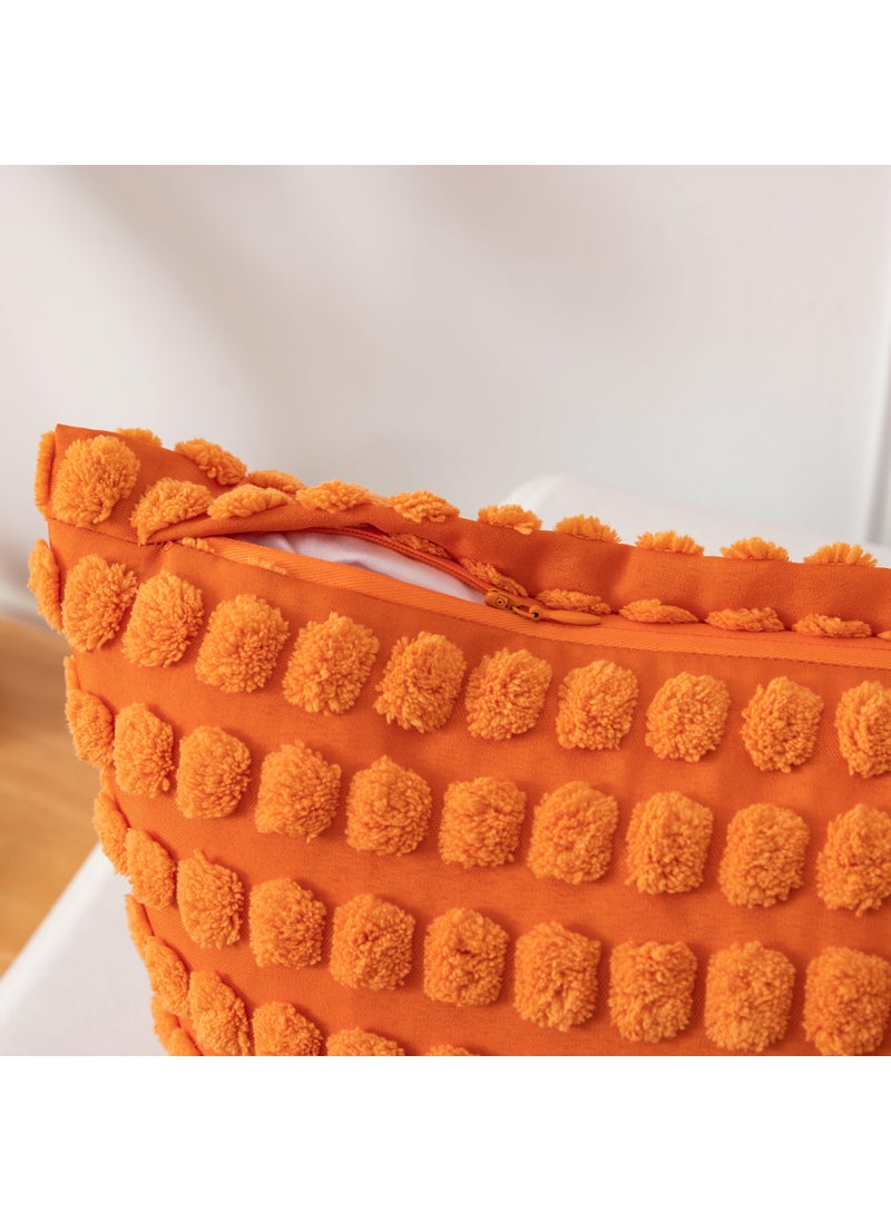 K KEVIN TEXTILE Kevin Textile Pack of 2 Decorative Corduroy Throw Pillow Covers Soft Boho Granular Pattern Pillow Covers Modern Farmhouse Home Decor for Sofa Living Room Couch Bed  26x26 Inch Orange  - Image 3