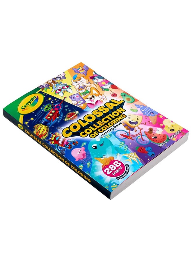 Crayola Colossal Collection of Coloring, 288 Coloring Book Pages, 2 Sticker Sheets, Coloring Book for Kids, Travel Activity - Image 4