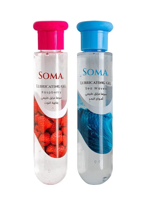 Set Of Natural lubricant Sea Waves And Lubricatin Raspberry 120 ml from Soma