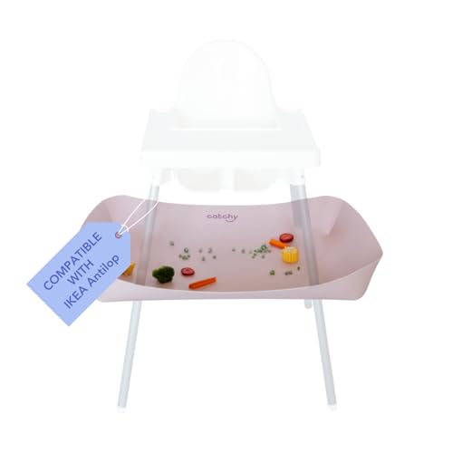 CATCHY Food Catcher Compatible with IKEA Antilop High Chair 11 Other High Chairs Highchair Sold Separately Baby Toddler Food Mess Catcher Premium Linen Inspired Under High Chair Accessory - Image 1