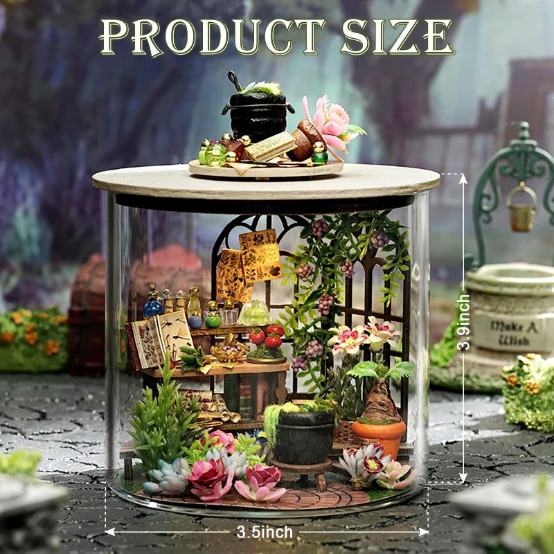 Foyucool ï»¿Foyucool Miniature House Kit, Dollhouse Kit with Furnitures, DIY Mini House Building Kit for for Adult, Christmas Home Decorations Gifts for Family and Friends, Flower Shop - Image 2