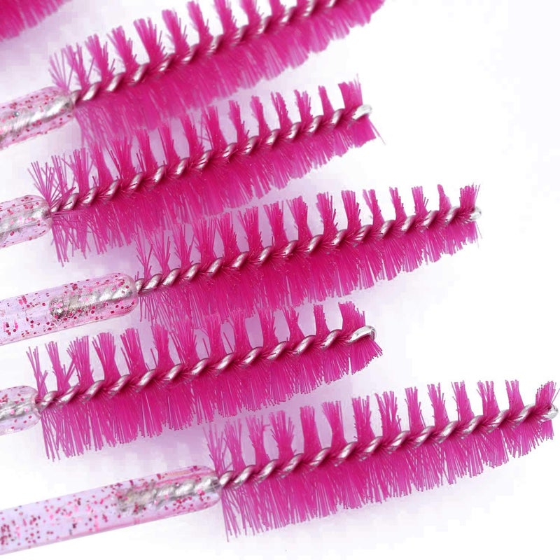 Tbestmax 200 Disposable Eyelash Brush Mascara Wands Spoolies for Eye Lashes Extension Eyebrow Purple Pink Tbestmax - Image 4