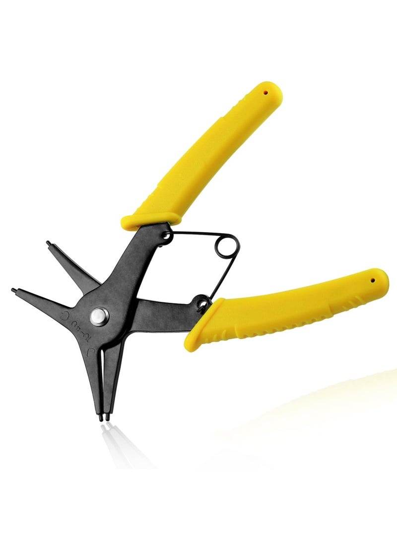 SYOSI Dual-Purpose Snap Ring Pliers Tool, Circlip Pliers Removal Pliers Removing Reassembling Tool, Dual-purpose Retaining Ring Plier C-clip Plier for 10mm-40mm Diameter Snap Ring - Image 1