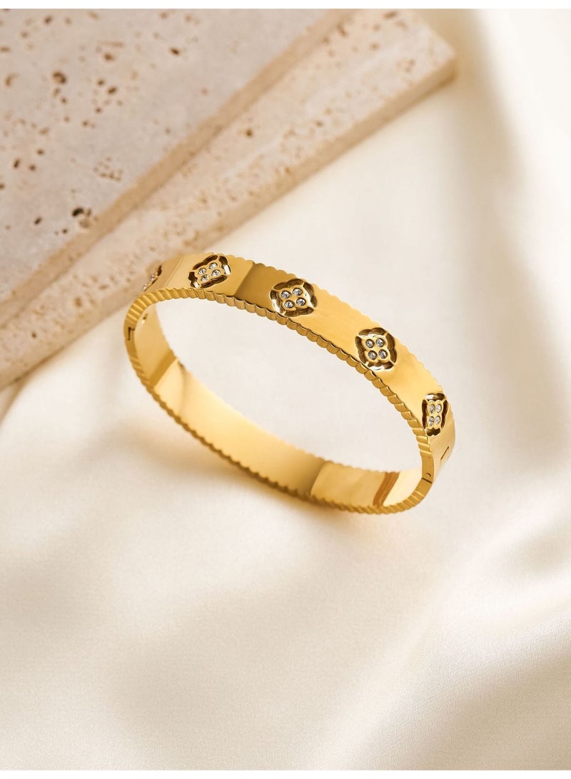 Zelenska Edge Bangle Plated 18 k Gold - Image 1
