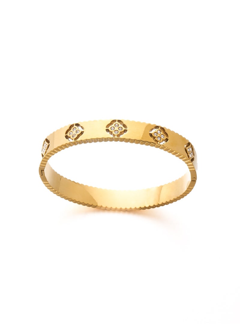 Zelenska Edge Bangle Plated 18 k Gold - Image 2