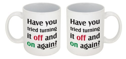 Funny Guy Mugs Have You Tried Turning It Off And On Again? Ceramic Coffee Mug - 11oz - Ideal Funny Coffee Mug for Women and Men - Hilarious Novelty Coffee Cup with Witty Sayings - Image 5