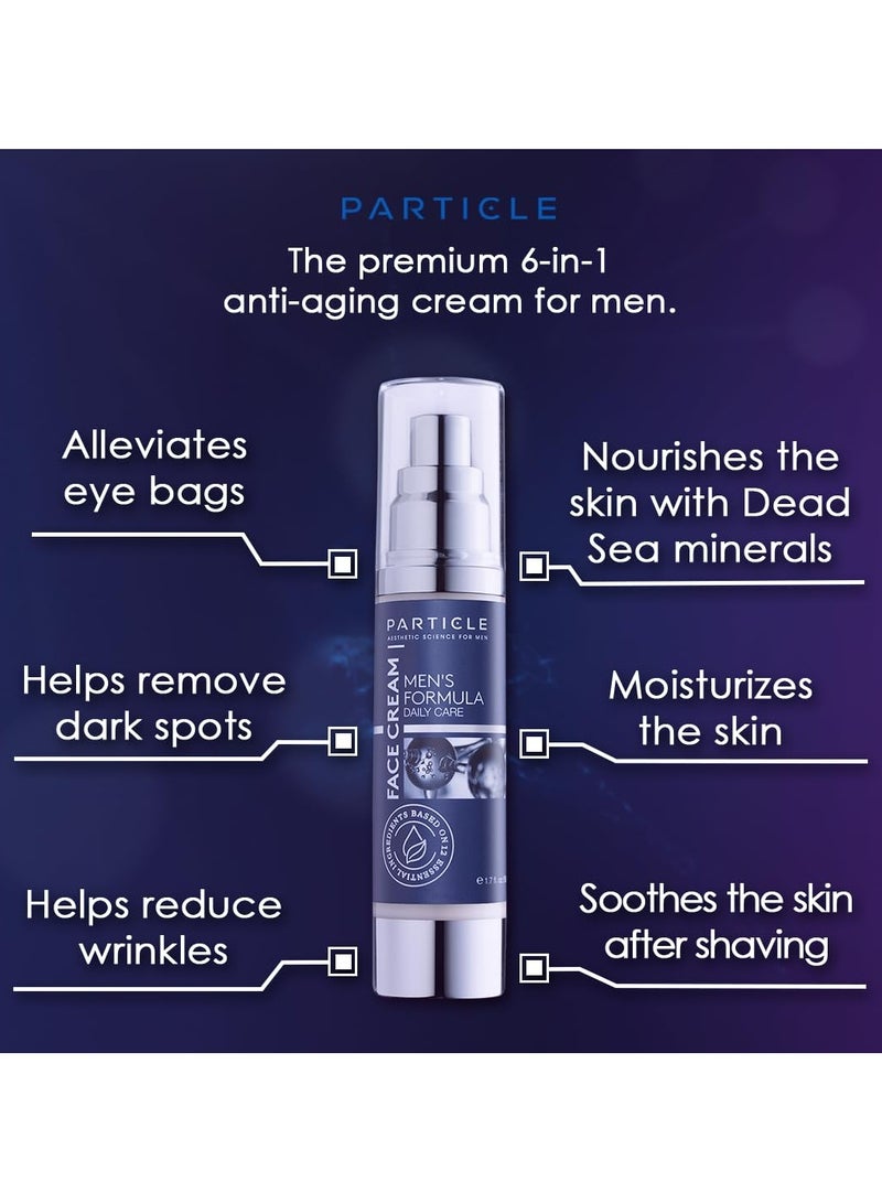 PARTICLE 6-in-1 Face Cream for Men Anti-Aging Moisturizer, Reduces Wrinkles, Dark Spots & Eye Bags, Pack of 1 (1.7 oz. - Image 4