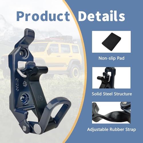 Bazen 6PCS Shovel Mount for Roof Rack Overland Gear Rotopax Mount Shovel Holder for Truck Tool HolderRubber Clamp Grip Mounting Kit Fits Shovel Holder Wall Mount and Pole Clamp - Image 3
