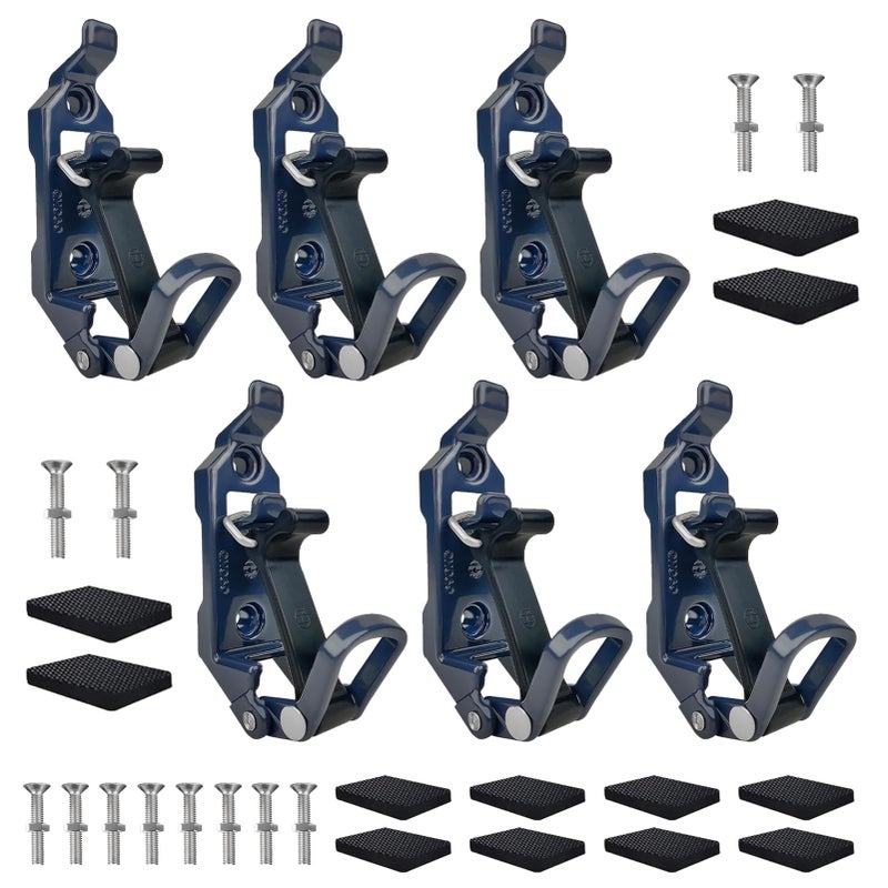Bazen 6PCS Shovel Mount for Roof Rack Overland Gear Rotopax Mount Shovel Holder for Truck Tool HolderRubber Clamp Grip Mounting Kit Fits Shovel Holder Wall Mount and Pole Clamp - Image 2