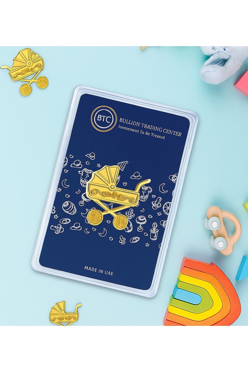 بي تي سي سبيكة ذهب BTC لعربة الأطفال، 5 غرام، عيار 24