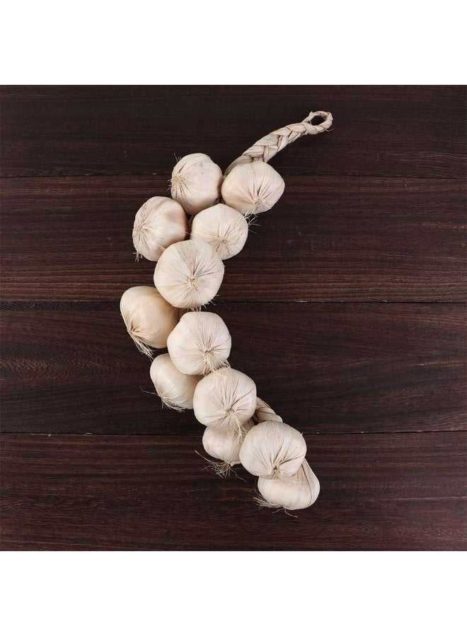 خيط ثوم صناعي معلق من لاتيفا، خضراوات مزيفة، 20 بوصة، قطعة واحدة - Image 1