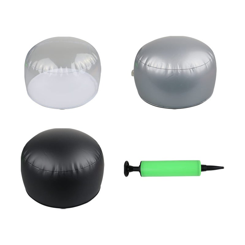 KUROFLY 3 pack clear Inflatable tabletop display stand hat rack portable hat holder for multiple wigs hats, helmet, and cap - Image 1