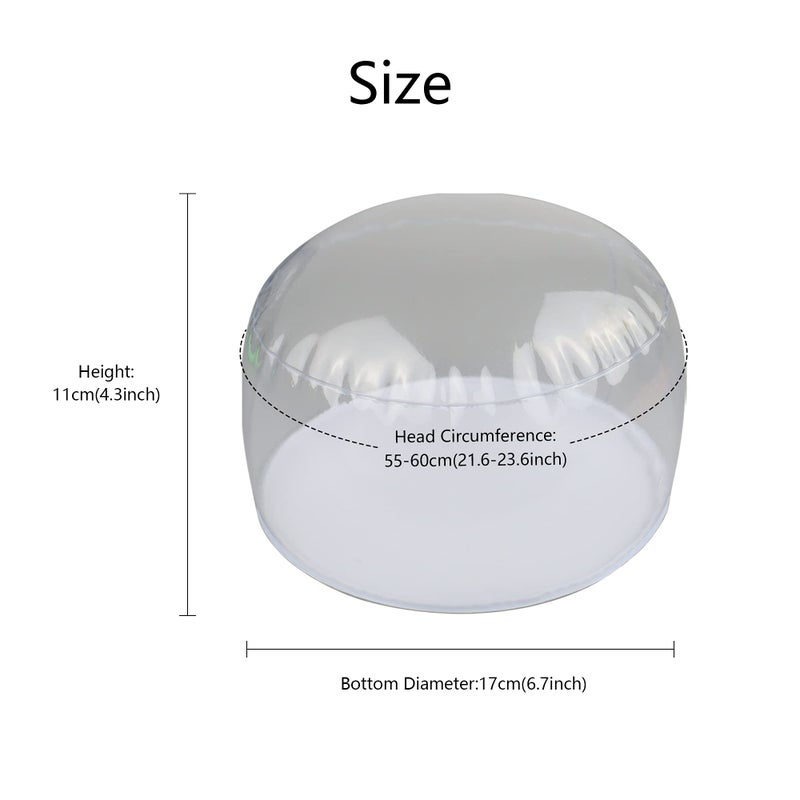 KUROFLY 3 pack clear Inflatable tabletop display stand hat rack portable hat holder for multiple wigs hats, helmet, and cap - Image 2