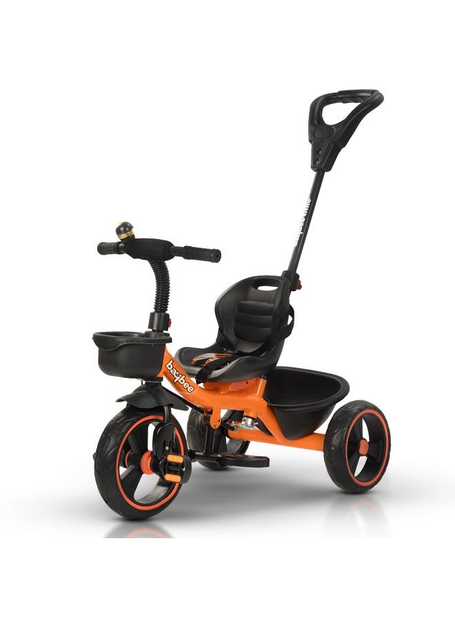 BAYBEE Baybee Baby Tricycle for Kids, Smart Plug & Play Kids Cycle with Eva Wheels, Bell, Storage Baskets & High Backrest | Kids Tricycle Trike | Baby Cycle for Kids 2 to 5 Years Boy Girl (Trixg Pro Orange) - Image 1