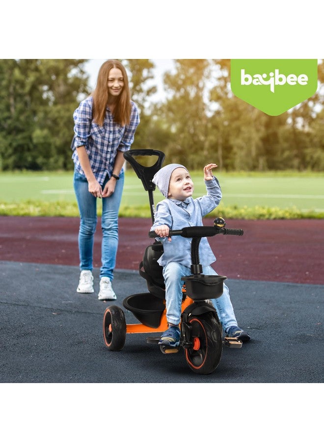 BAYBEE Baybee Baby Tricycle for Kids, Smart Plug & Play Kids Cycle with Eva Wheels, Bell, Storage Baskets & High Backrest | Kids Tricycle Trike | Baby Cycle for Kids 2 to 5 Years Boy Girl (Trixg Pro Orange) - Image 2