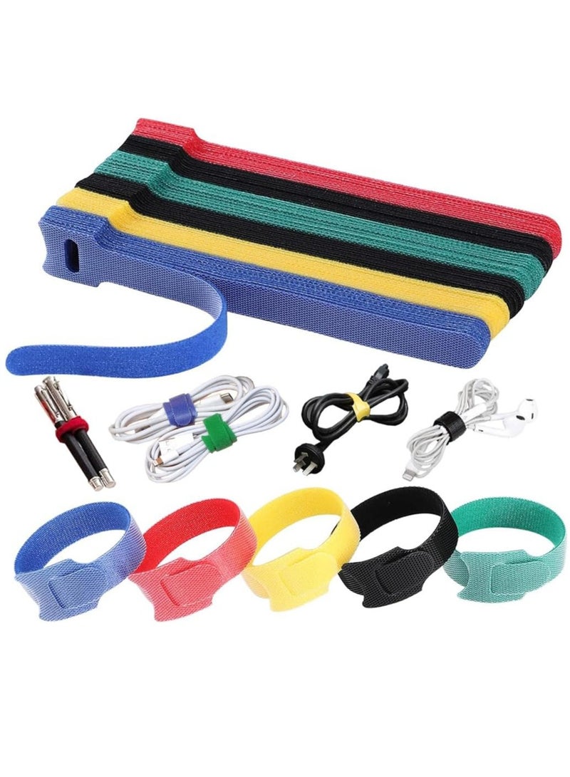 120 Pieces Of 6-Inch Reusable Multi-Purpose Cable Ties For Wire Organization And Adjustable Cable Organization, Available In 5 Colors - Image 1