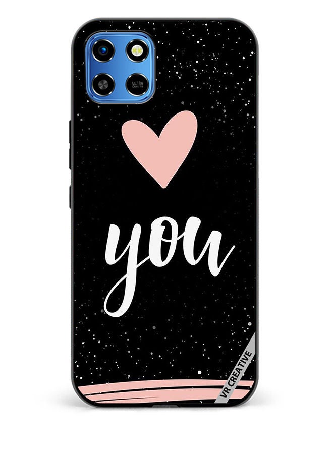 VR CREATIVE Protective Case Cover For Infinix Smart 6 HD Love You Pink Heart Design Multicolour - Image 1