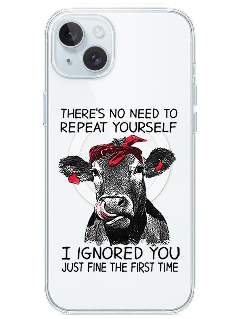 Theodor Magnetic Case for iPhone 15 6.1-inch Compatible with MagSafe Wireless Charging, Shockproof Phone Bumper Cover there is no ned to repeat yourself copy - Image 1