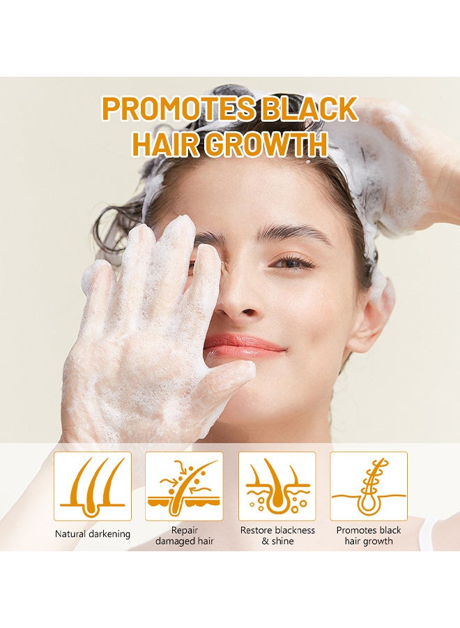 Disaar Polygonum Hair Shampoo Soap, Hair Prevents Hair Loss, Natural Hair Black, Nourishing Deeply Cleanses Hair Scalp, Extracts For Effective Cleaning, Promotes Healthy Hair Growth And Solution to Gray and White Hair, Cleanses And Nourishes Scalp, Hair Care, 100G - Image 4
