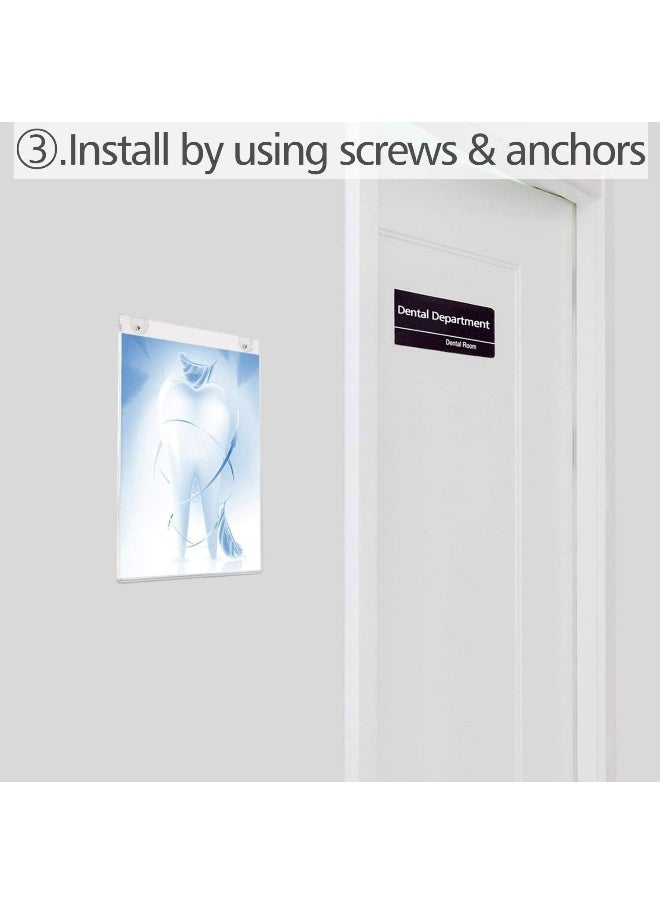 TPGP Reusable Poster Bag DIN A4 Advertising Display 6 A4 Acrylic Glass Poster Holder / Advertising Signs, Transparent (A4 210 mm x 297 mm)  - Image 5