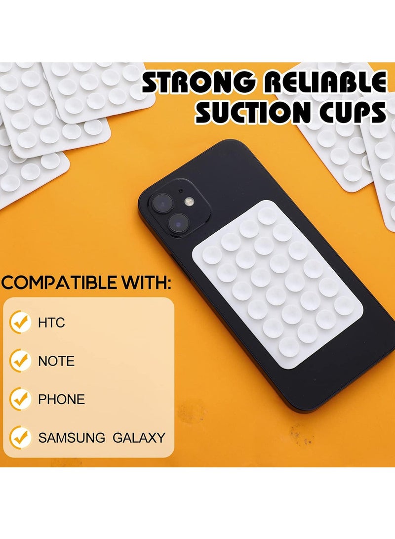 Peachjoy 12 قطعة كوب شفط سيليكون لاصق، حافظة هاتف شفط، حافظة هاتف شفط سيليكون مثبت لاصق، كوب شفط هاتف غير قابل للانزلاق، مناسب للحمام والمنزل والمطبخ (أبيض) - Image 5