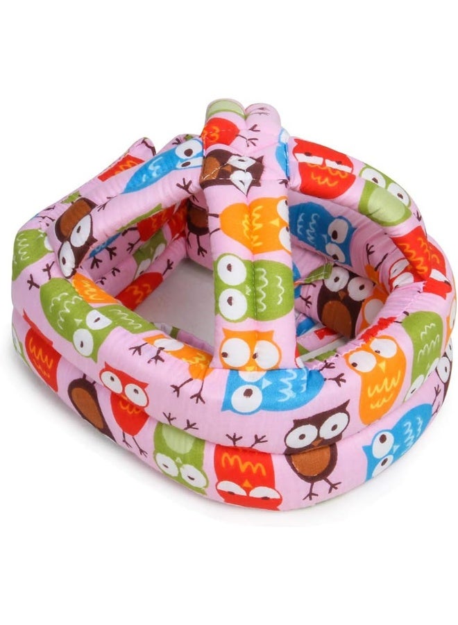 FLYPARTY Adjustable Infant Baby Toddler Protective Hat Helmet Safety Cap (Red Owl) - Image 3