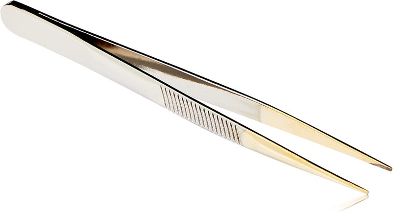 Mundial Gold Pointed Tweezers for Ingrown Hair Removal
