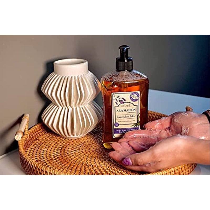 A LA MAISON French Liquid Hand Soap RefilL - Natural Hand Wash Made with Essential Oils - Biodegradable, Plant-Based, Vegan, Cruelty-Free (16.9 Fl Oz Bottle, Lavender Aloe) - Image 2