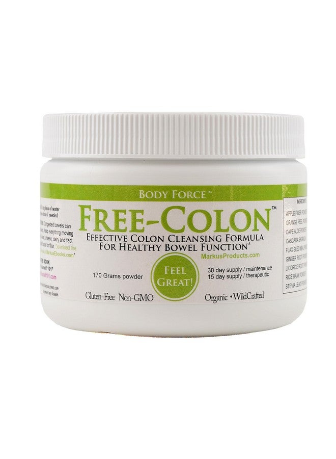 Body Force Colon Formula Powder by Markus- Comprehensive Colon Cleansing Formula - Fiber-Rich for Toxin Absorption - Aloe, Ginger, Citrus Flavonoids & Cascara Sagrada - Gentle & Effective Detoxification - Image 1