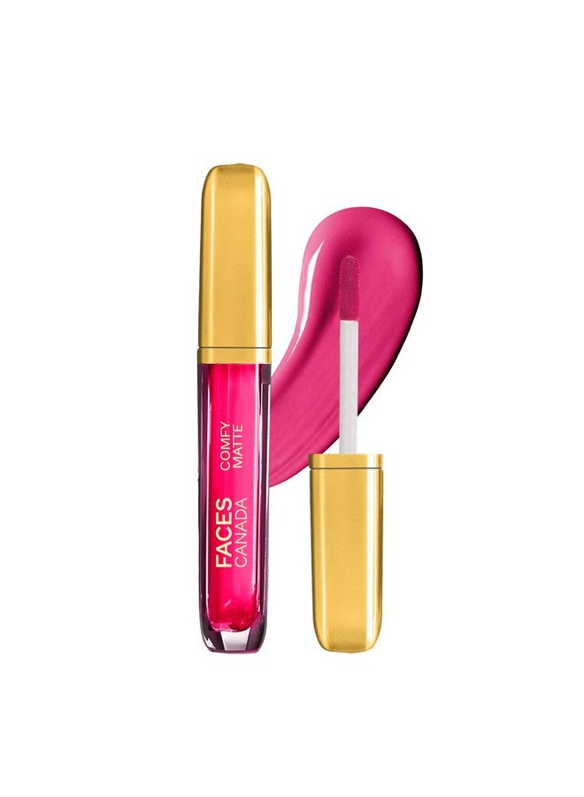 Facescanada FACES CANADA Comfy Matte Liquid Lipstick - Hope This Helps 06, 3 ml | Comfortable 10HR Longstay | Intense Matte Color | Almond Oil & Vitamin E Infused | Super Smooth | No Dryness | No Alcohol - Image 1