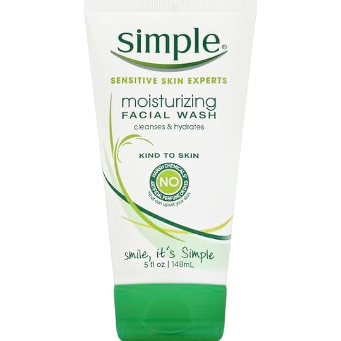 Simple Kind to Skin Face Wash Cleanser for All Skin Types Moisturizing Cleanses and Hydrates 5 oz - Image 2