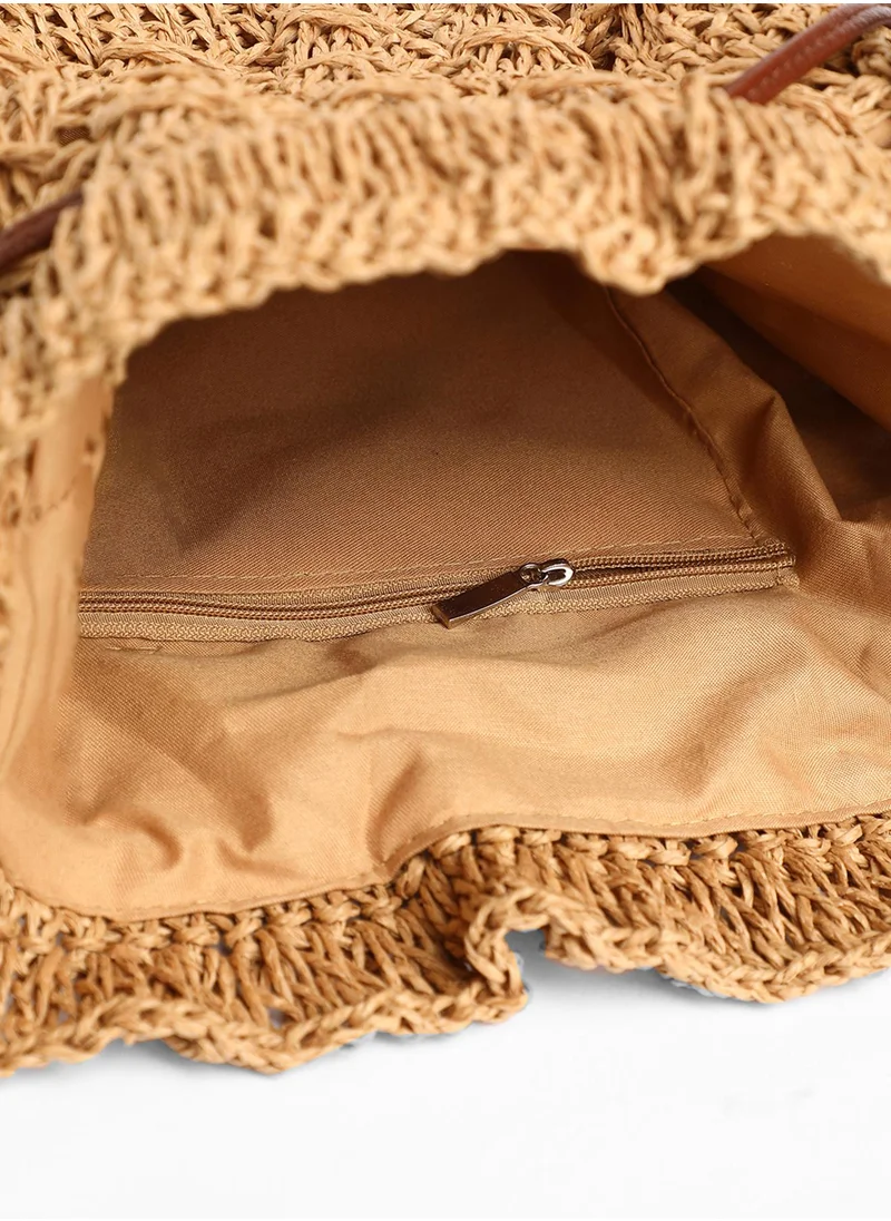 Haute Sauce Women's The Straw Bucket Bag - Beige