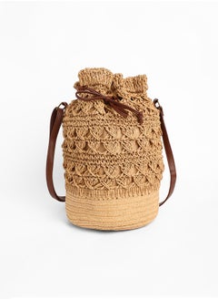 Haute Sauce Women's The Straw Bucket Bag - Beige  - Image 4