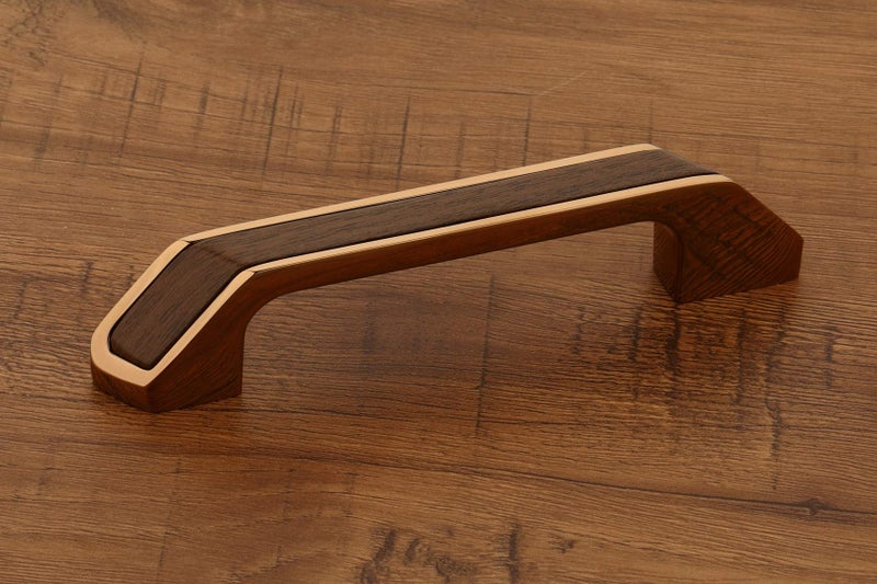 HARMONUS Fancy Zinc Cabinet Drawer Door Handle Rose Gold - Qubic Finish 96 mm (4 Inch) 7 Pieces - Image 5