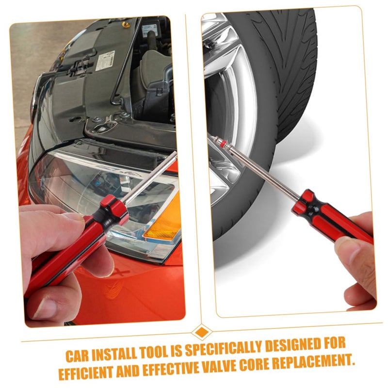 Tire Valve Core Removal Tool Set Steel Material Easy Repair Install For Tyres - Image 5