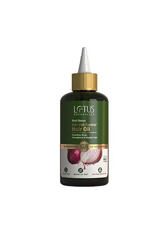 LOTUS BOTANICALS Red Onion Hair Fall Control Hair Oil | Mineral Oil Silicon & Chemical Free | All Hair Types | 200Ml  - Image 1