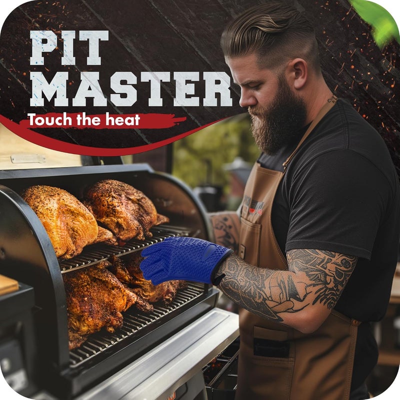 Kitchen perfection XL Silicone Smoker Oven Gloves-Extreme Heat Resistant BBQ Gloves-Handle Hot Food Right on Your Grill Fryer&Pit|Waterproof Grilling Cooking Baking Mitts|Superior Value Set+3 Bonuses - Image 3