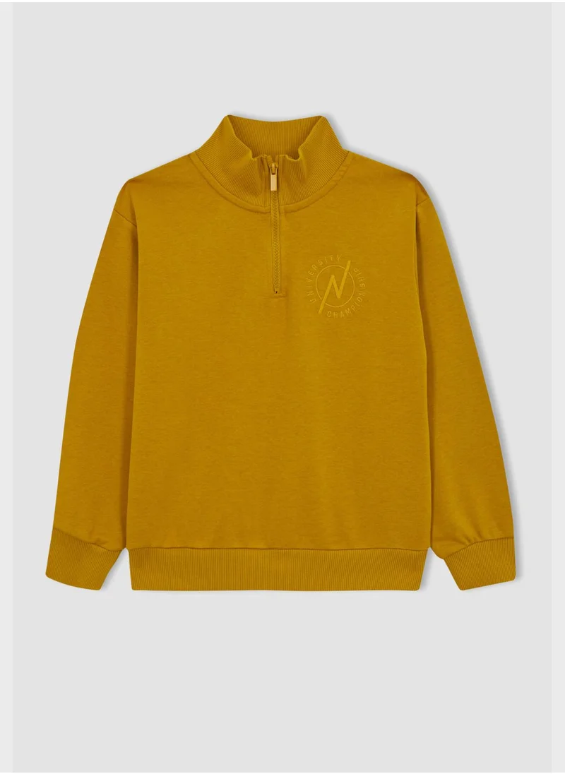 DeFacto Kids Essential Half Zip Sweatshirt