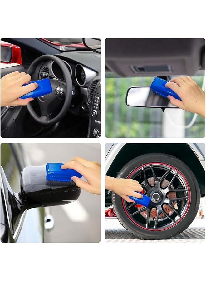 YARDHOBI Tire Shine Dressing Applicator Pad, Tire Foam Applicator Sponges Contour Tire Wheel Shine Car Cleaning, Reusable Tire Sponges Applicator Pads Tire Wax Wipe With Lid, For Car Cleaning Supplies (2 Pcs) - Image 4