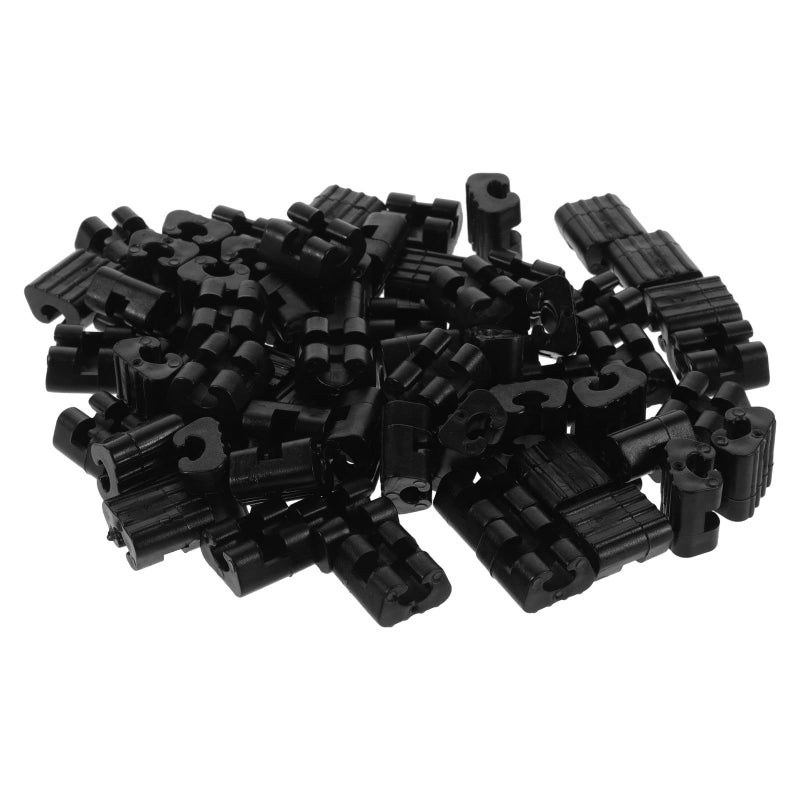 50pcs Non Slip C Shape Chair Leg Pads Floor Protectors for Hardwood Black - Image 2