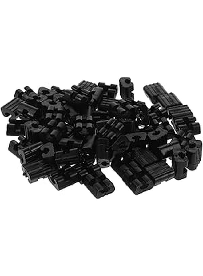 50pcs Non Slip C Shape Chair Leg Pads Floor Protectors for Hardwood Black - Image 1