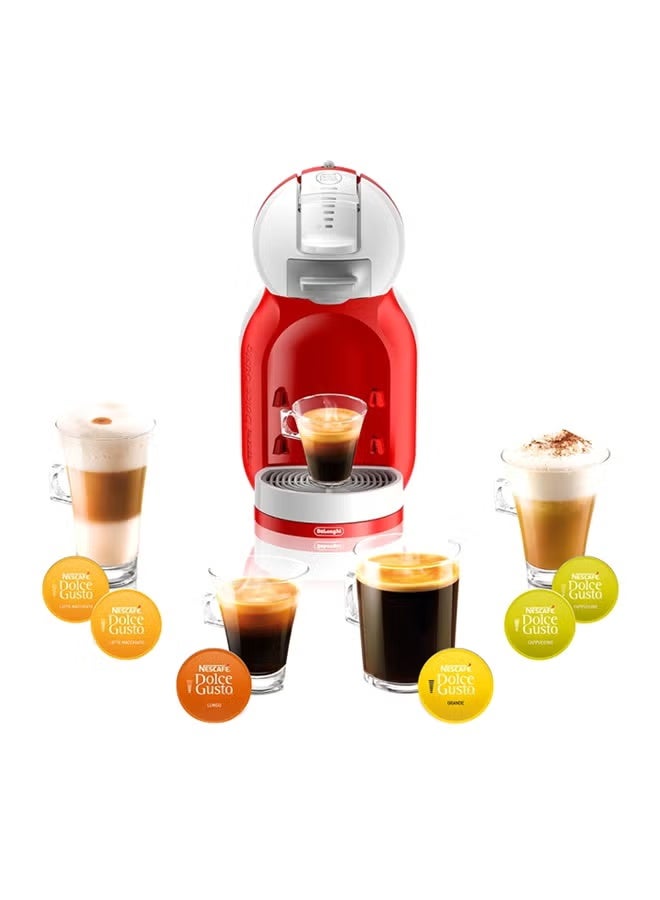 دولسي قوستو DOLCE GUSTO Nestle Duoqu Kusi Automatic Fully Automatic Capsule Coffee Machine Mini Me Penguin Red Independent Compact Easy to Operate Fast Heating 0.8L 1500 W MD9770. WR أحمر/أبيض/شفاف - Image 3
