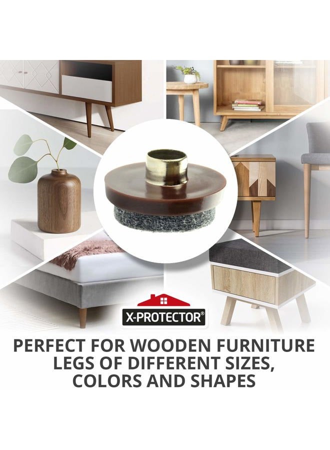 X-Protector Nail On Felt Pads - 48 Felt Furniture Pads – 1" Chair Felts Pads for Furniture Feet - Floor Protectors for Furniture Legs - Best Heavy Duty Felt Chair Pads for Hardwood Floors! - Image 3