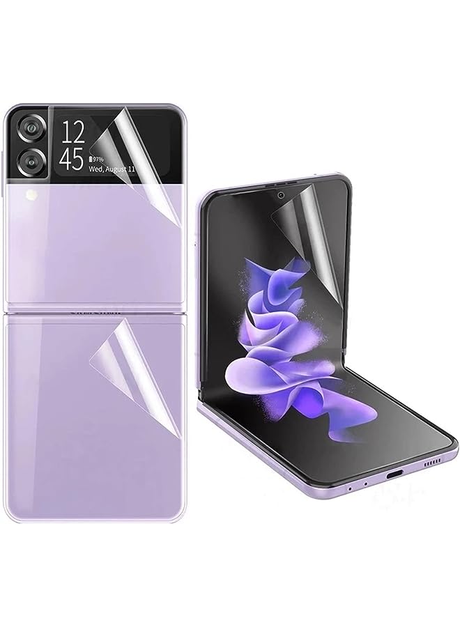 IAF (2Set 6Pcs) Lukione Z Flip 3 Screen Protector Compatible with Samsung Galaxy Z Flip 3 Screen Protector (Inside Screen Film+Front Screen Film) Hydrogel Film (Z Flip 3) 