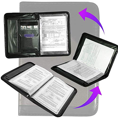 VERAT File Folder/Certificates/Documents Holder/Document Bag/Portfolio/Expanding File/Executive File/Coloured File Folders/Leaf/Leather/Executive Folder/Multipurpose(Dark Brown) - Image 3