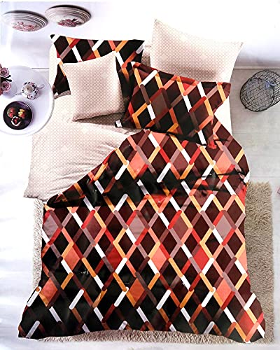Bezzilish Home Luxury King Size Glace Cotton Double bedsheet with 2 Pillow Covers Specially for Rakhi Gift Size 108X108 inchs Pack of 1  - Image 1
