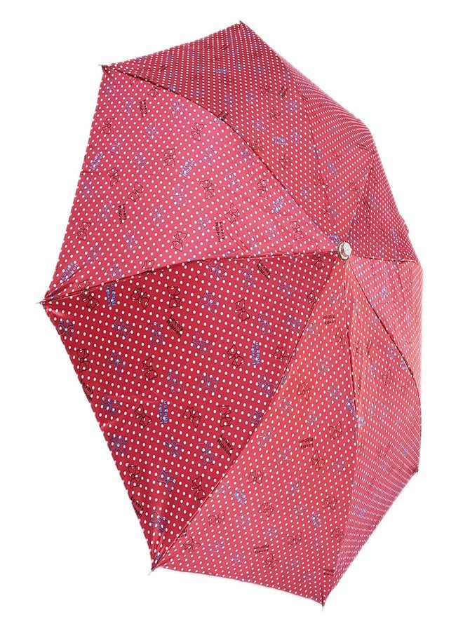 RAINPOPSON 2 Fold Printed Big Size Umbrella for Women & Men UV Protection Office Umbrella Combo for Girls/Men/Women (Multicolor & Red Printed) - Set of 2 - Image 3