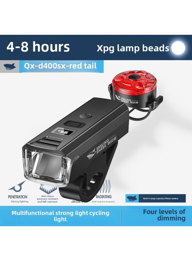 Generic Multi-functional Light-controlled Induction Bright Detachable Bicycle Light Portable Outdoor Live Display Outdoor Cycling Light 