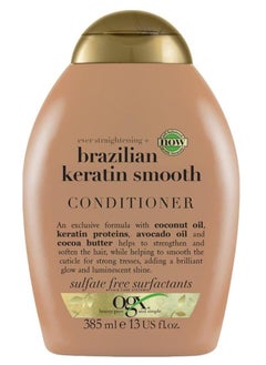 Ogx Ogx OGX, Conditioner, Ever Straightening+ Brazilian Keratin Smooth, New Gentle & and PH Balanced Formula, 385ml 